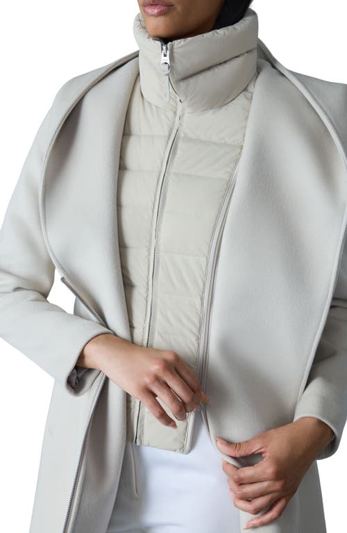 Mackage Shia-slb 2-in-1 Double Face Wool Coat With Removable Bib In Blue