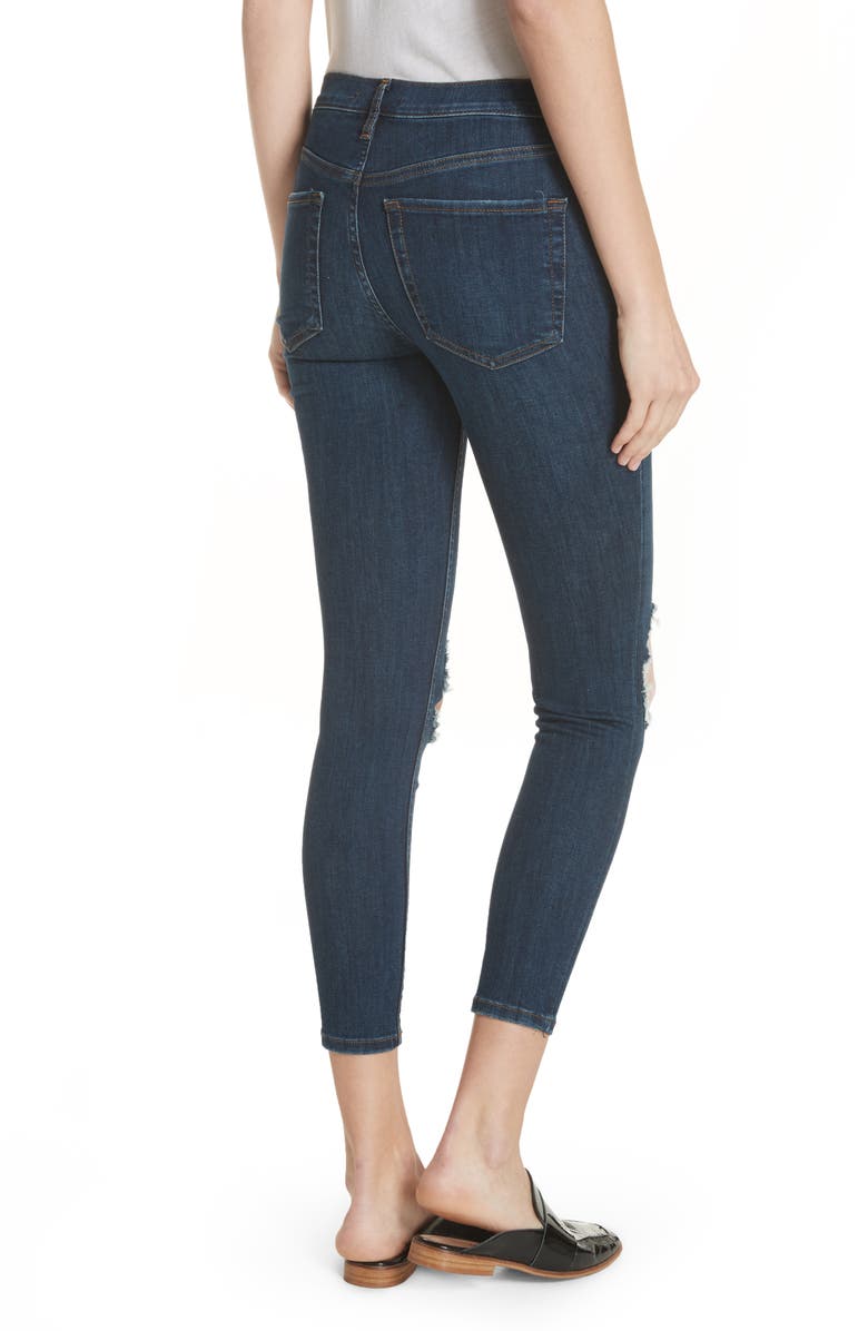 Free People We the Free by Free People High Waist Ankle Skinny Jeans, Alternate, color,