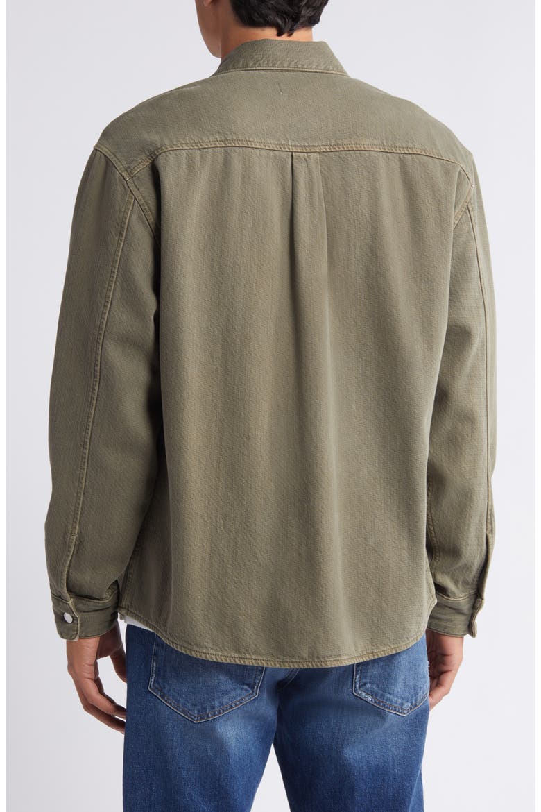 Textured Terry Overshirt, Alternate, color, SMOKEY OLIVE