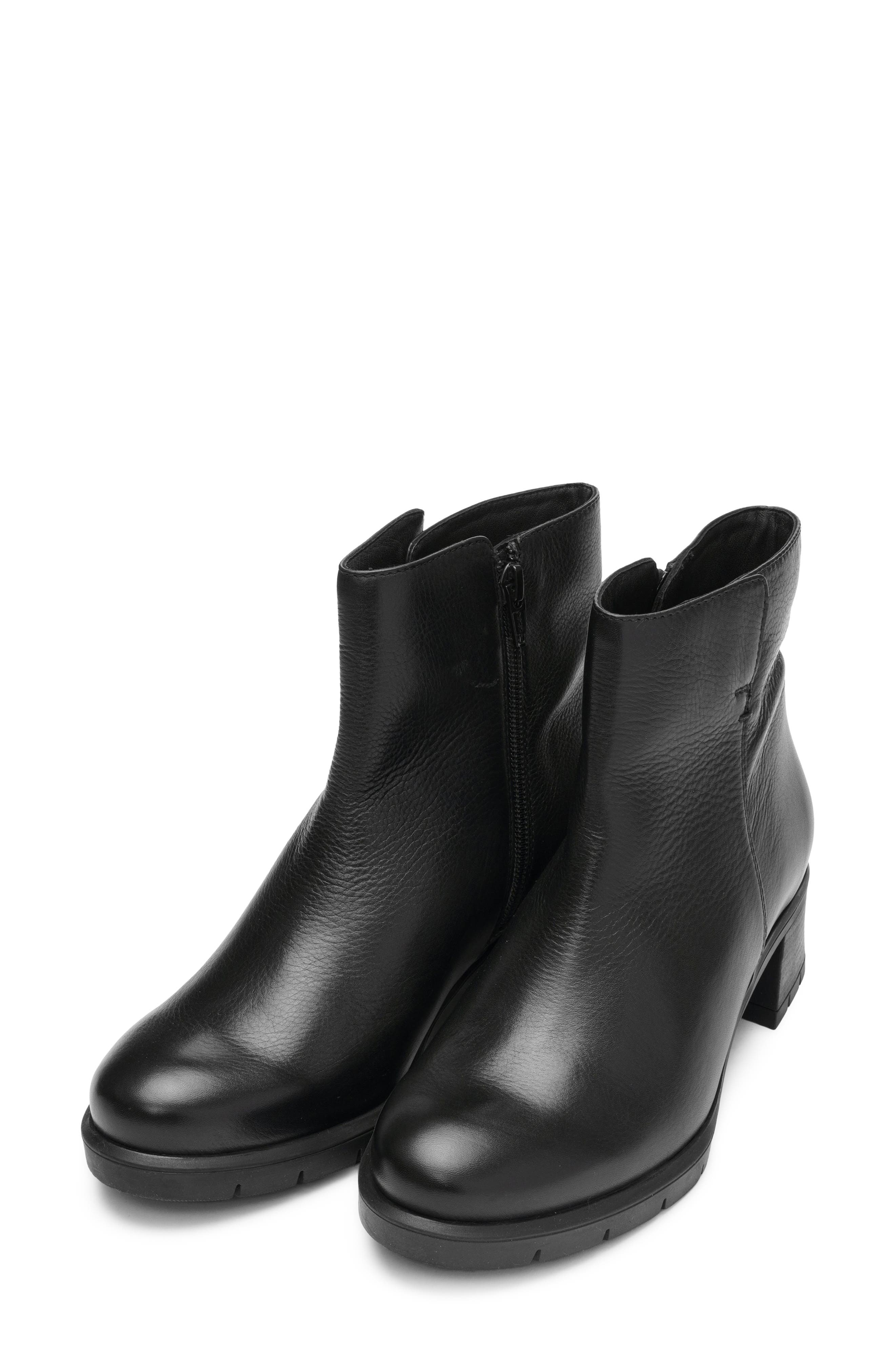 Plum Side Zip Bootie, Alternate, color, BLACK
