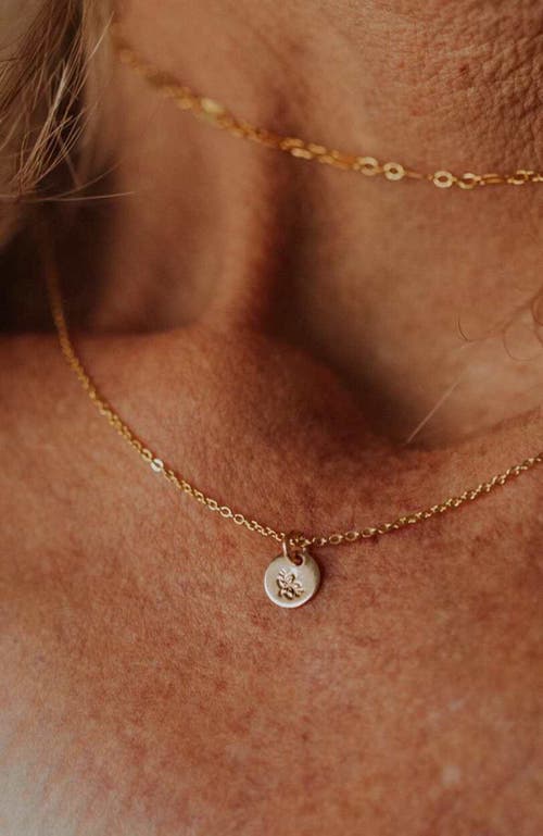 Made By Mary March Birth Flower Necklace In Silver