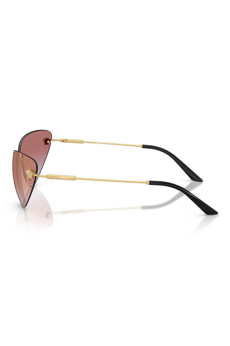 64mm Gradient Cat Eye Sunglasses, Alternate, color, GOLD / PINK MIRROR PINK