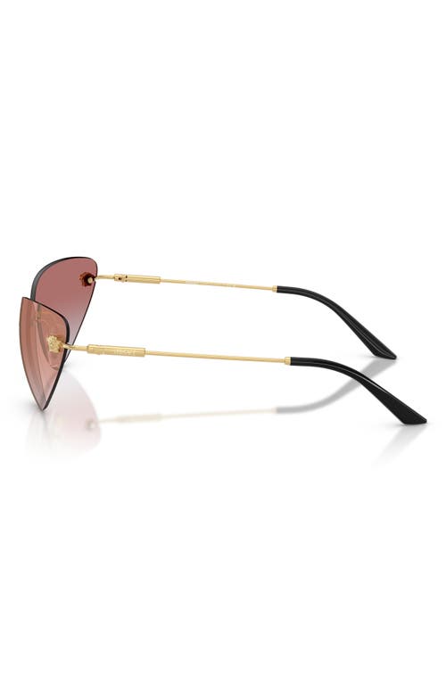 Versace 64mm Gradient Cat Eye Sunglasses In Gold/pink Mirror Pink