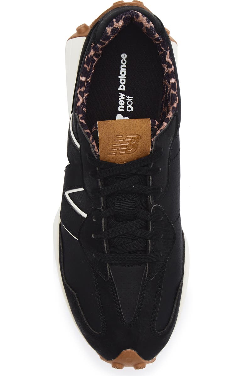 New Balance 327 Waterproof Spikeless Golf Shoe, Alternate, color, True Black