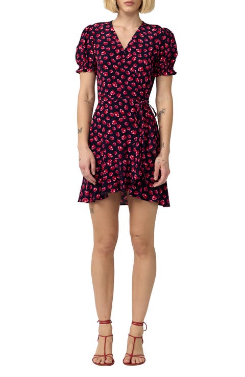 Emilia Floral Puff Sleeve Wrap Dress