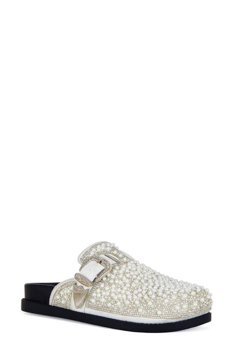 Virgile Faux Pearl & Rhinestone Clog (Women)