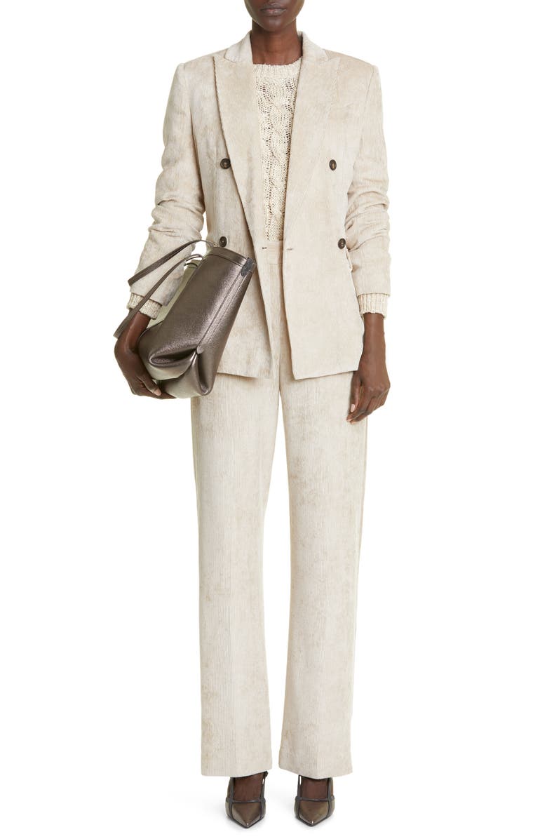 Brunello Cucinelli Sequin Cable Knit Silk & Linen Blend Sweater, Alternate, color,