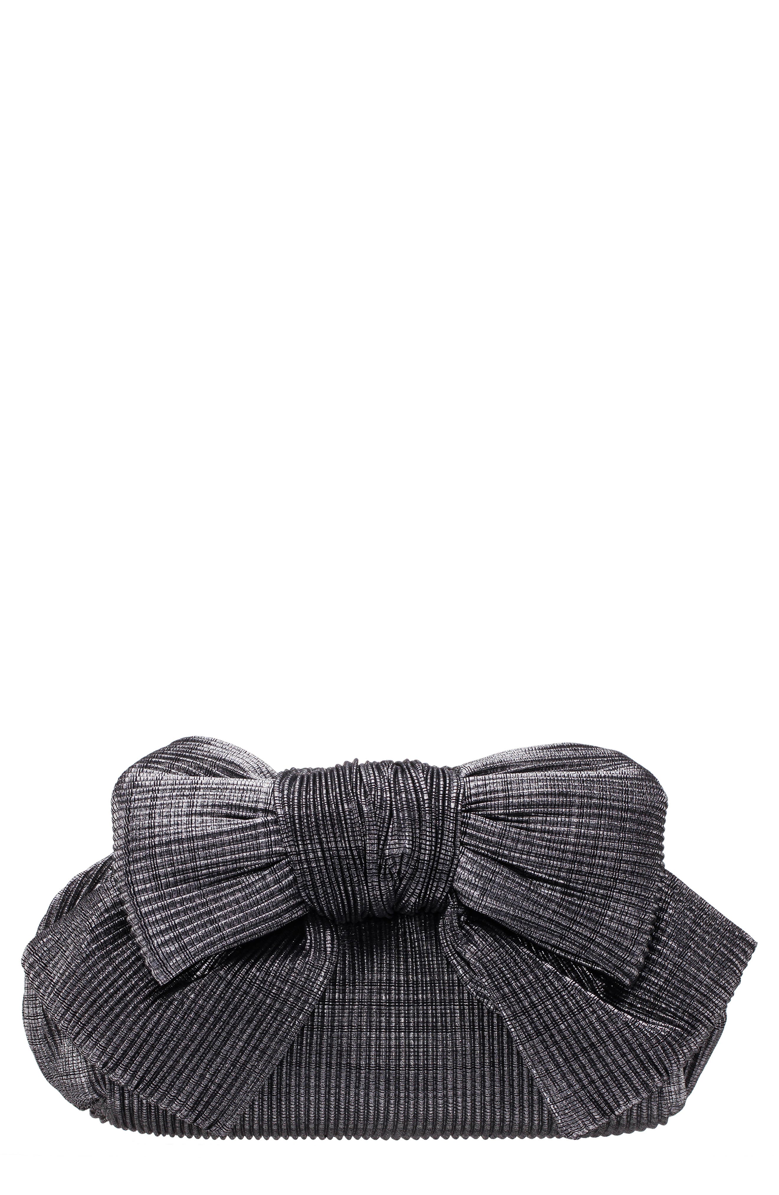 Nina Pleated Bow Clutch
