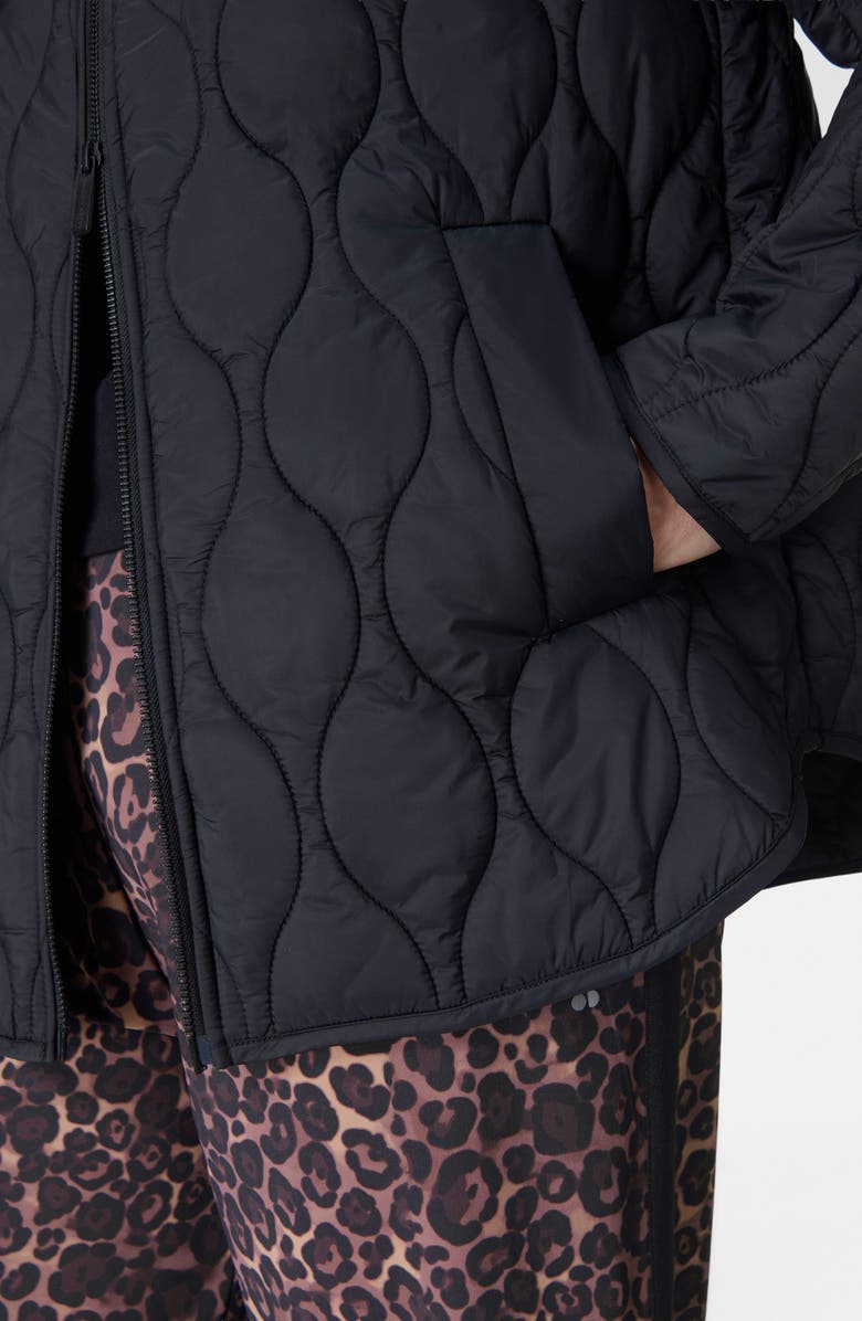 Sweaty Betty On the Move Quilted Jacket, Alternate, color, Black