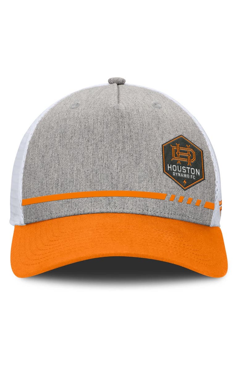 FANATICS Men's Fanatics Heather Gray Houston Dynamo FC Low Block Trucker Adjustable Hat, Alternate, color, Heather Gray