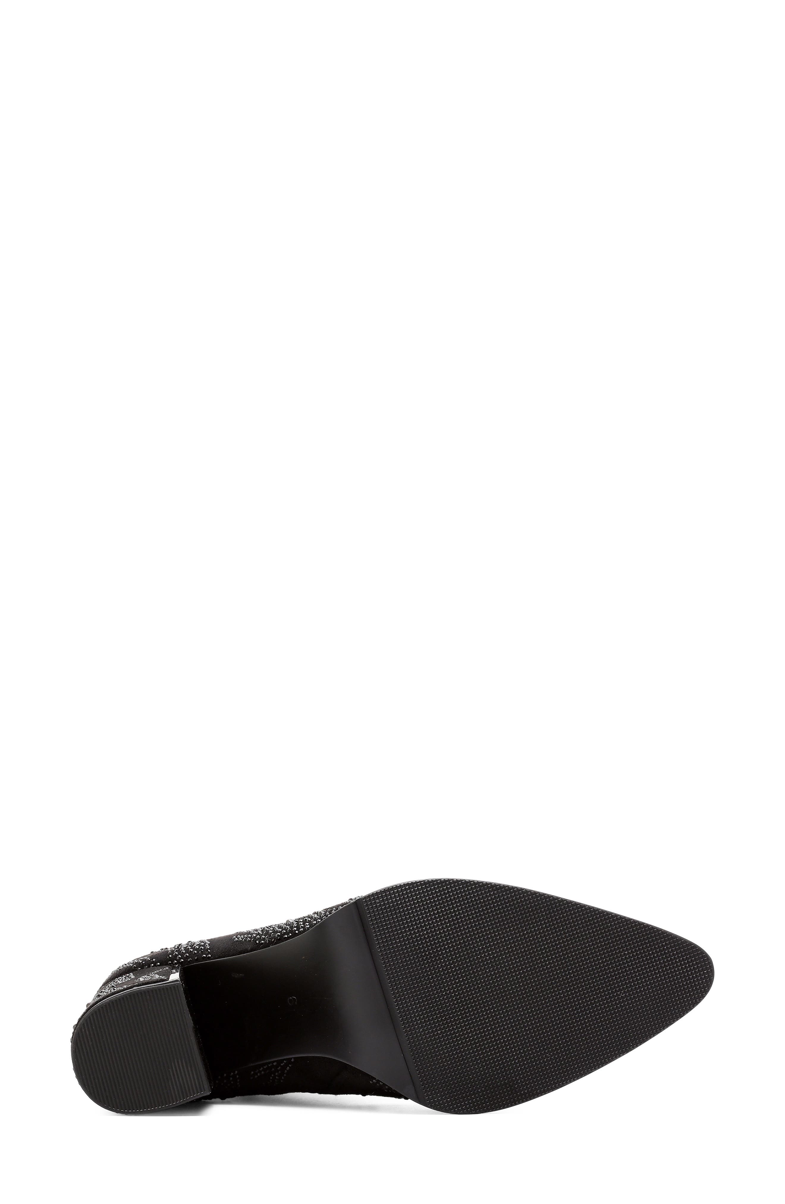 Goldie Pointed Toe Bootie, Alternate, color, BLACK