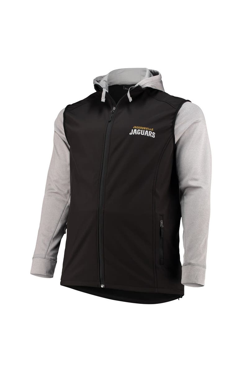 DUNBROOKE Men's Dunbrooke Black/Gray Jacksonville Jaguars Big & Tall Alpha Full-Zip Hoodie Jacket, Alternate, color, Black