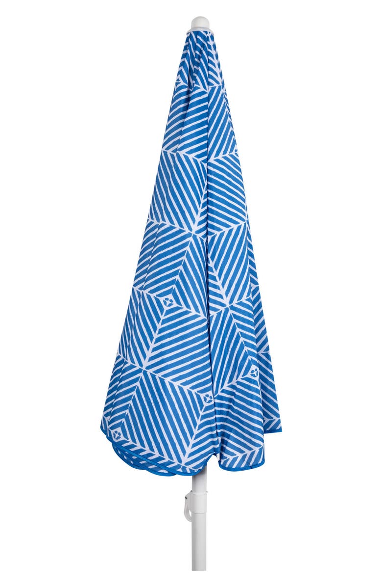Picnic Time Blue Athens Pattern Portable Beach Umbrella, Alternate, color,