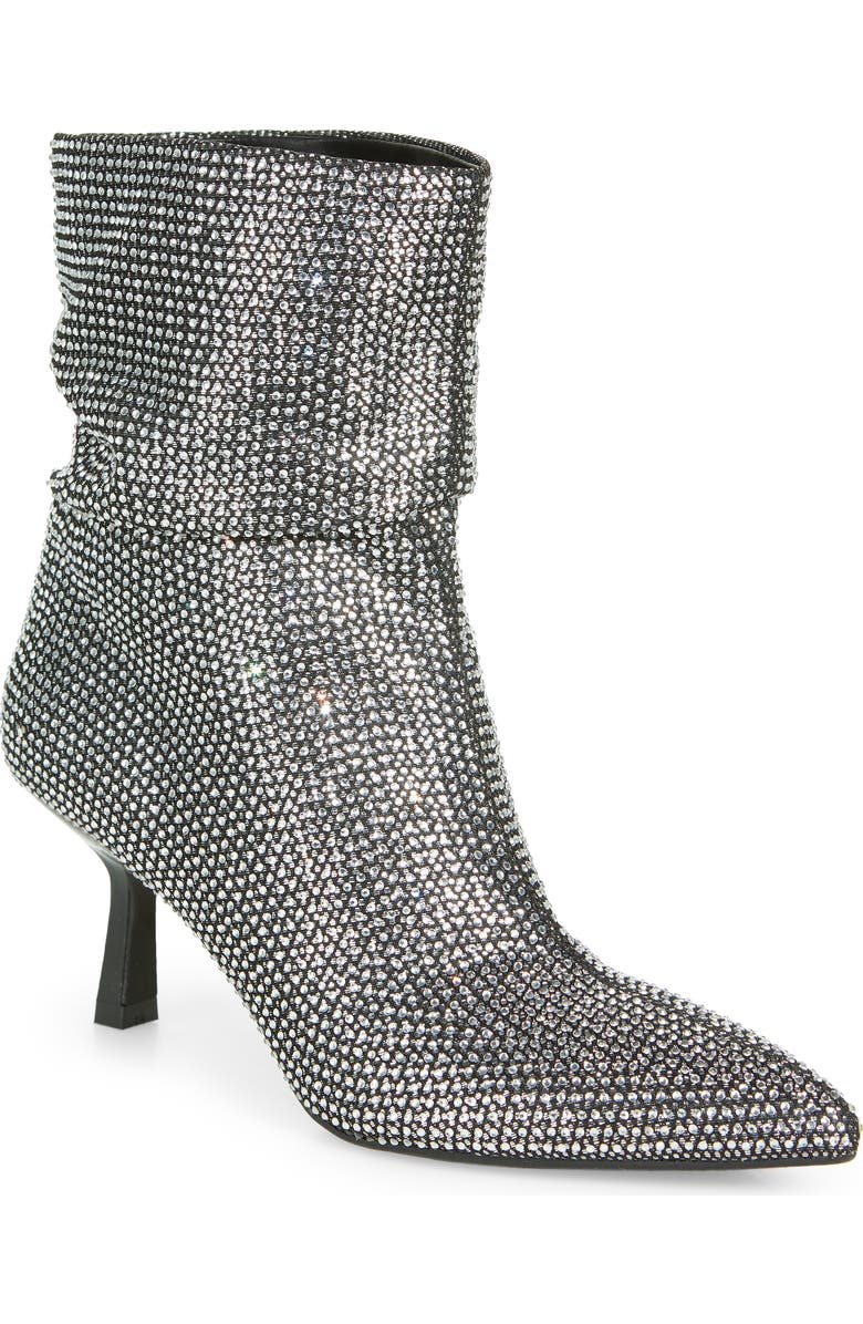 Open Edit Tilly Crystal Embellished Bootie, Main, color, Silver