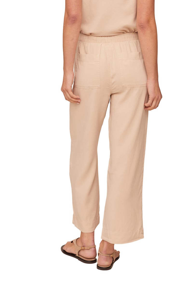 Easy Pocket Crop Wide Leg Pants, Alternate, color, LINEN SAND
