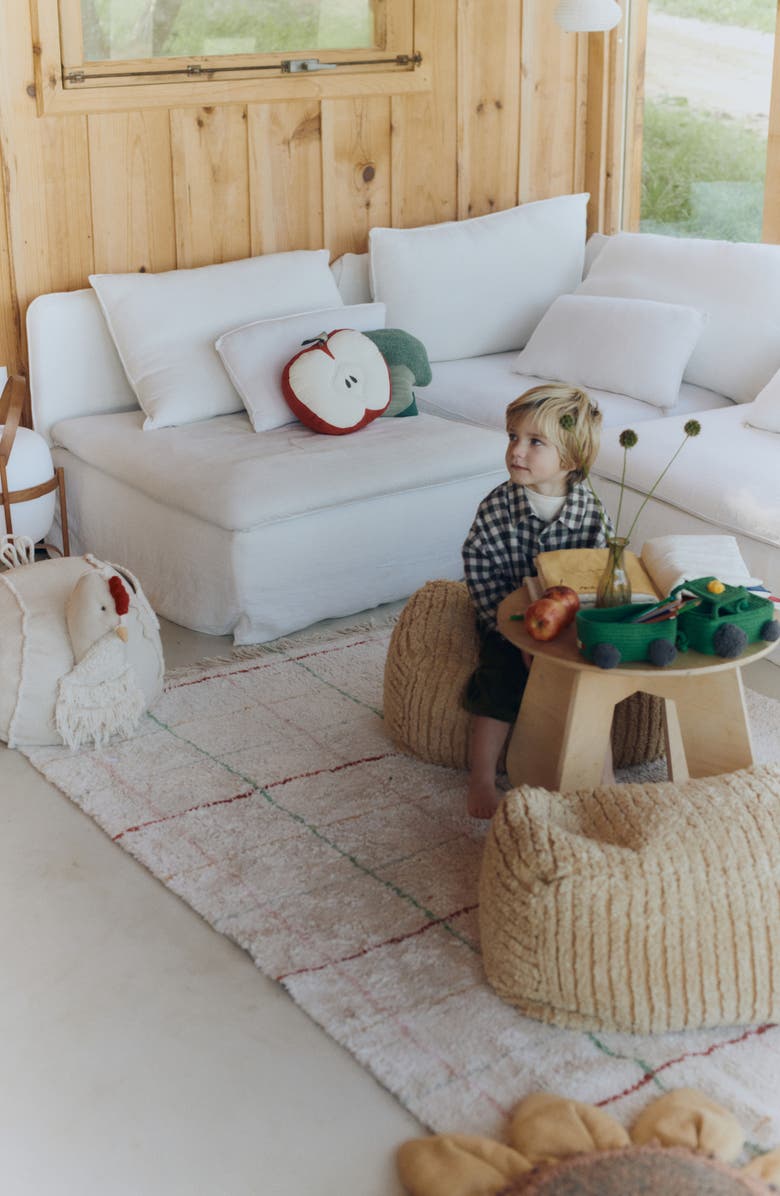 Lorena Canals Color Lines Cotton Blend Washable Play Rug, Alternate, color, Natural