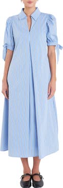 English Factory Godet Stripe Dress