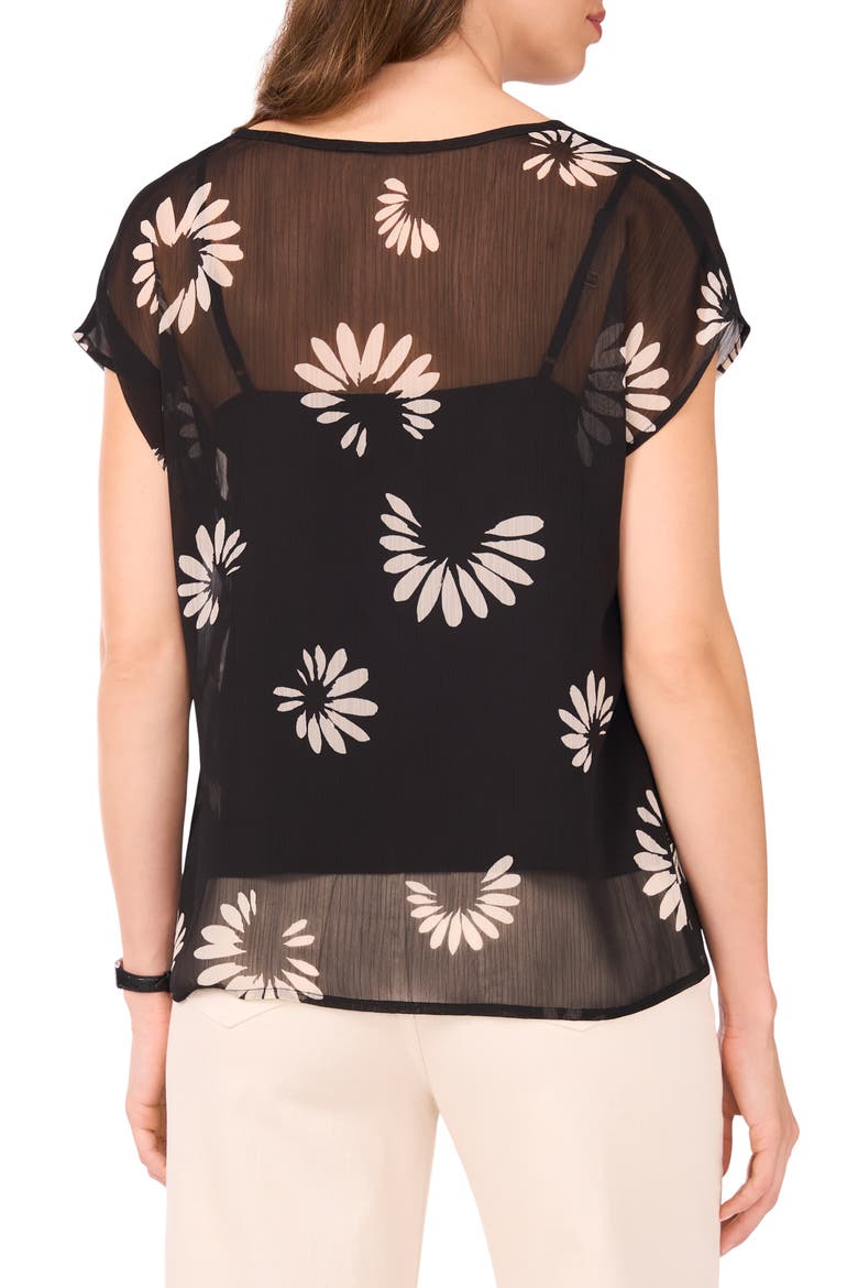 Daisy Petals Popover Top, Alternate, color, RICH BLACK