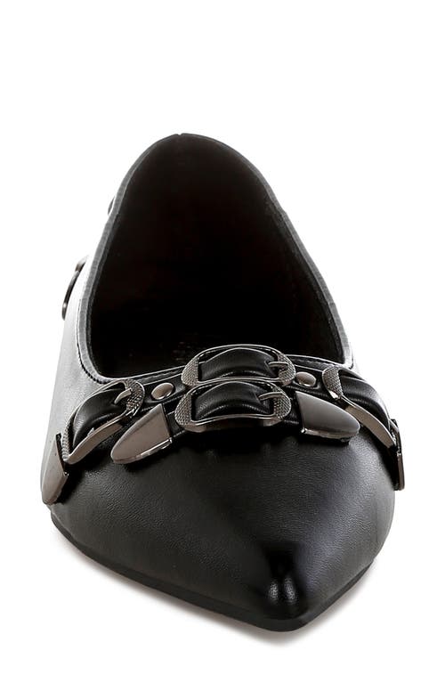London Rag Golini Buckle Ballet Flat In Black