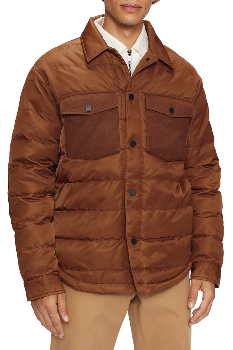 Quilted Jacket, Main, color, BROWN