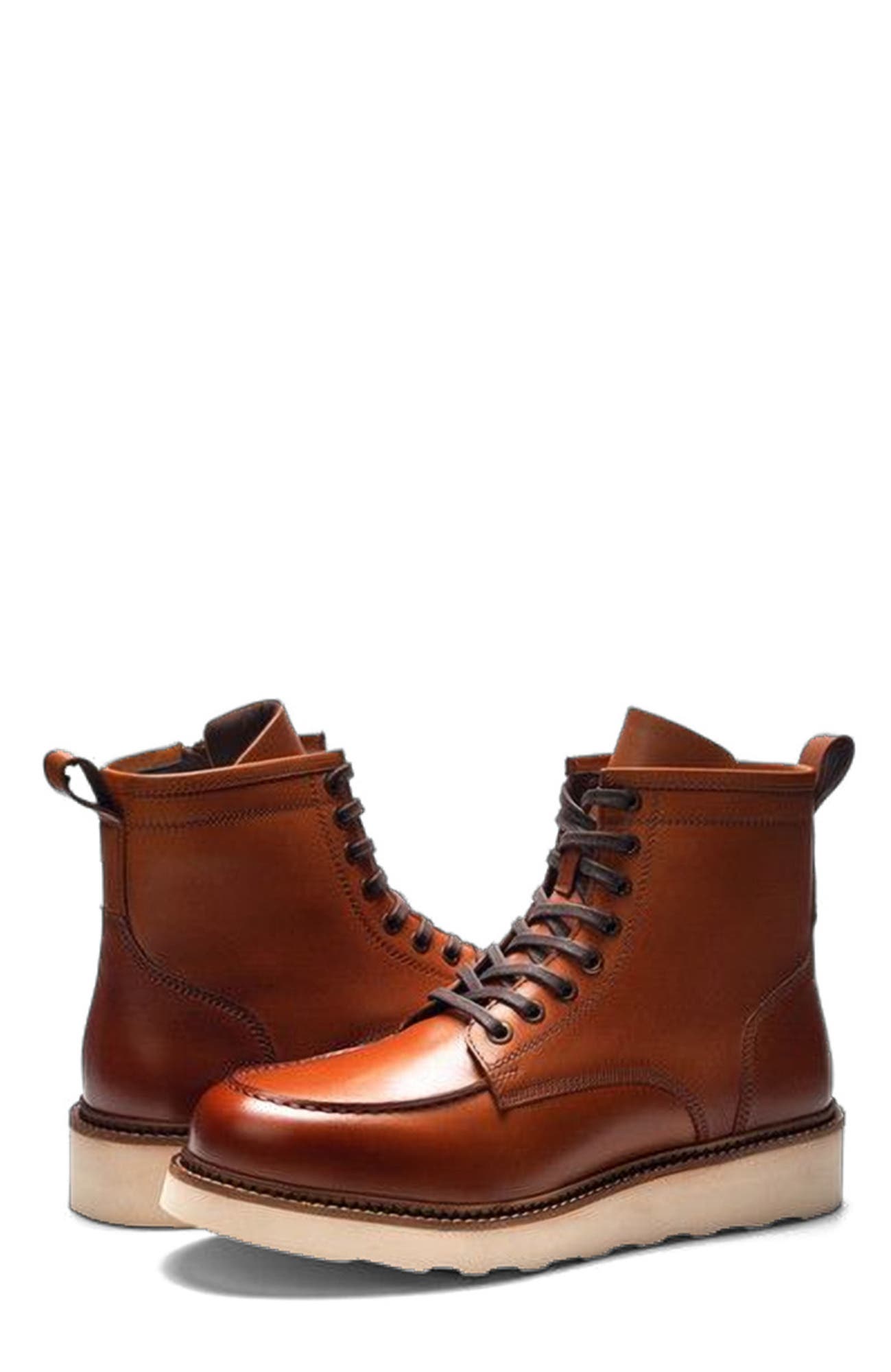 A. Veer Braddock Moc Boot, Alternate, color, Tan Nubuck