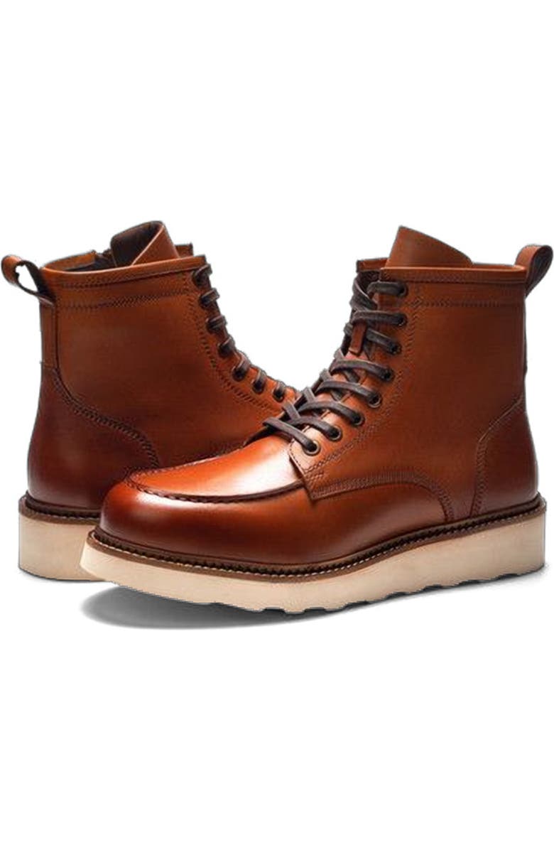 A. Veer Braddock Moc Boot, Alternate, color, Tan Nubuck
