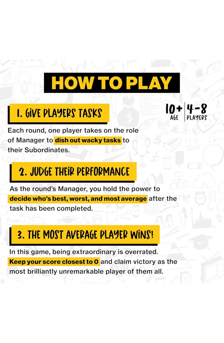 CratedWithLove Average Performers Family Party Game, Ages 10+, Alternate, color, Multicolored