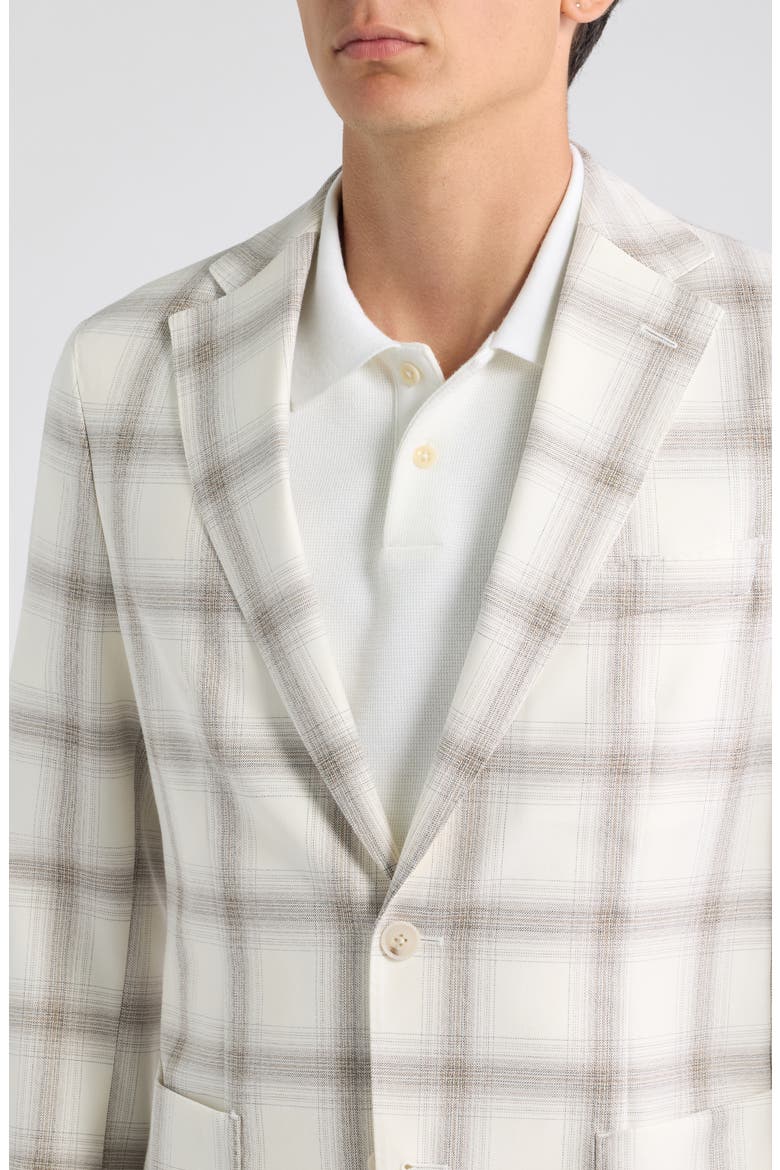 Hanry Plaid Sport Coat, Alternate, color, OPEN WHITE