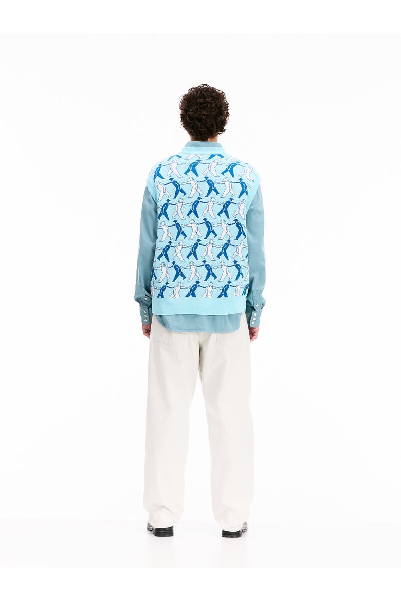 Tag-A-Long Knitted Vest, Alternate, color, Blue