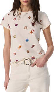 rag & bone Seashell Print Cotton T-Shirt