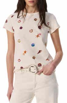 rag & bone Seashell Print Cotton T-Shirt