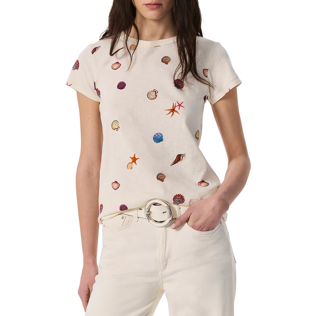 Rag & Bone Short-sleeve Allover Seashell Tee In Green