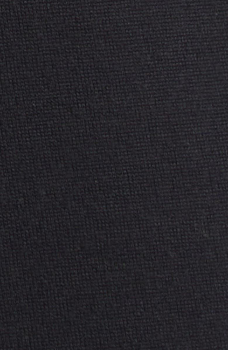 TOTEME Merino Wool T-Shirt Sweater Dress, Alternate, color, Black