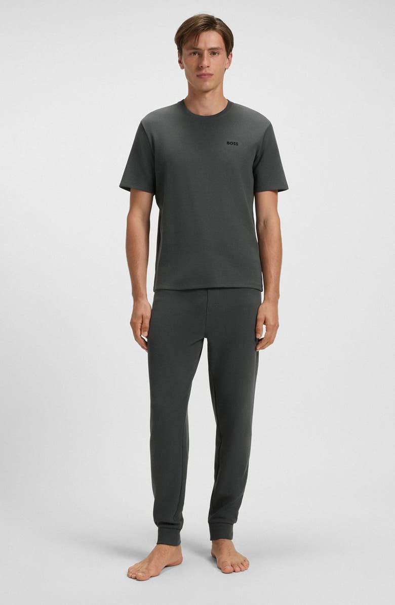 BOSS Waffle Knit Lounge T-Shirt, Alternate, color, Open Green