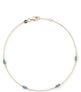 Ember Fine Jewelry Evil Eye Station Anklet