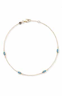 Ember Fine Jewelry Evil Eye Station Anklet