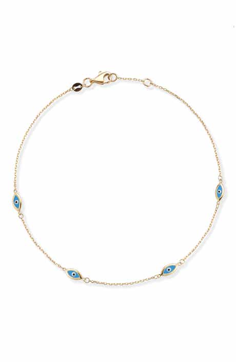 Ember Fine Jewelry Evil Eye Station Anklet