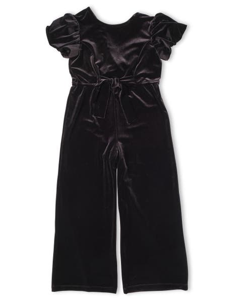 Black Velvet Jumpsuit (Little Kid, Big Kid)