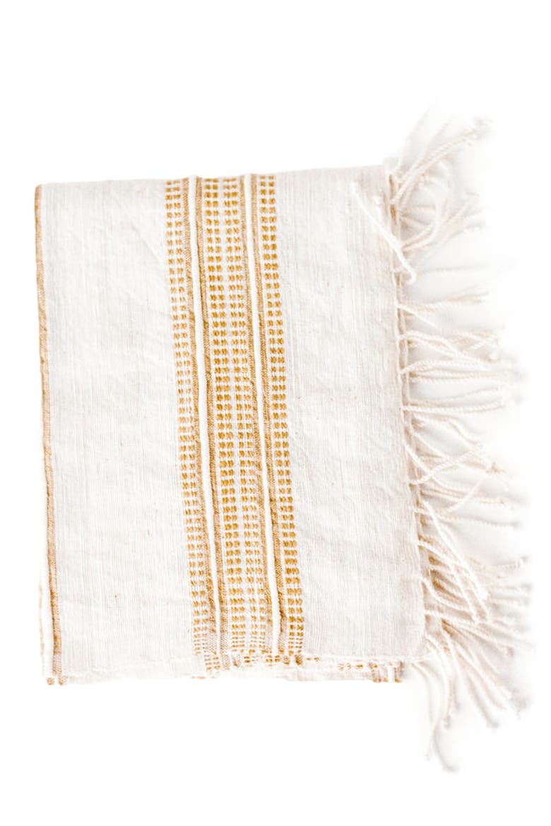 Aden Cotton Hand Towel, Main, color, Natural w/ Beige