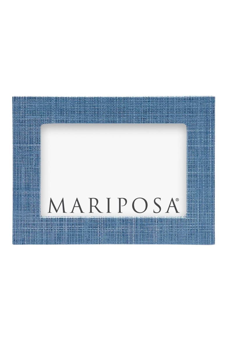 Faux Grasscloth Picture Frame, Main, color, BLUE
