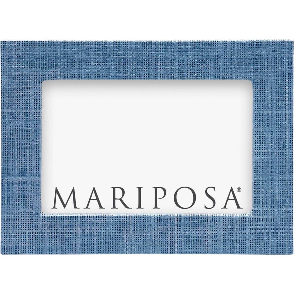 Mariposa Faux Grasscloth Picture Frame In Blue