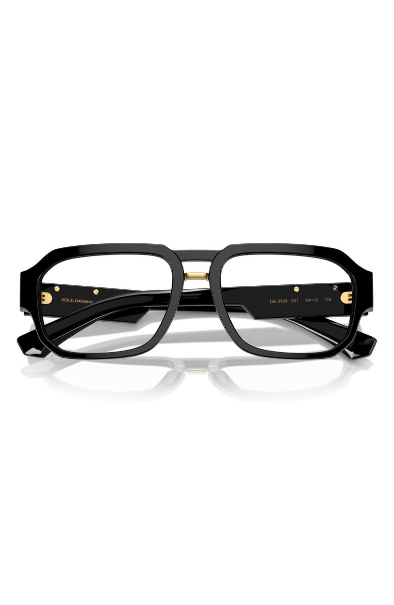 Dolce&Gabbana 53mm Pilot Optical Glasses, Alternate, color, 
