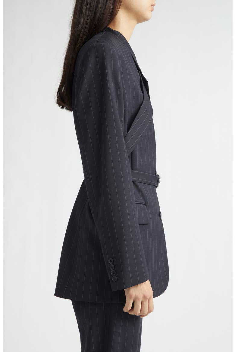 Harness Pinstripe Tailored Jacket, Alternate, color, DARK SAPPHIRE