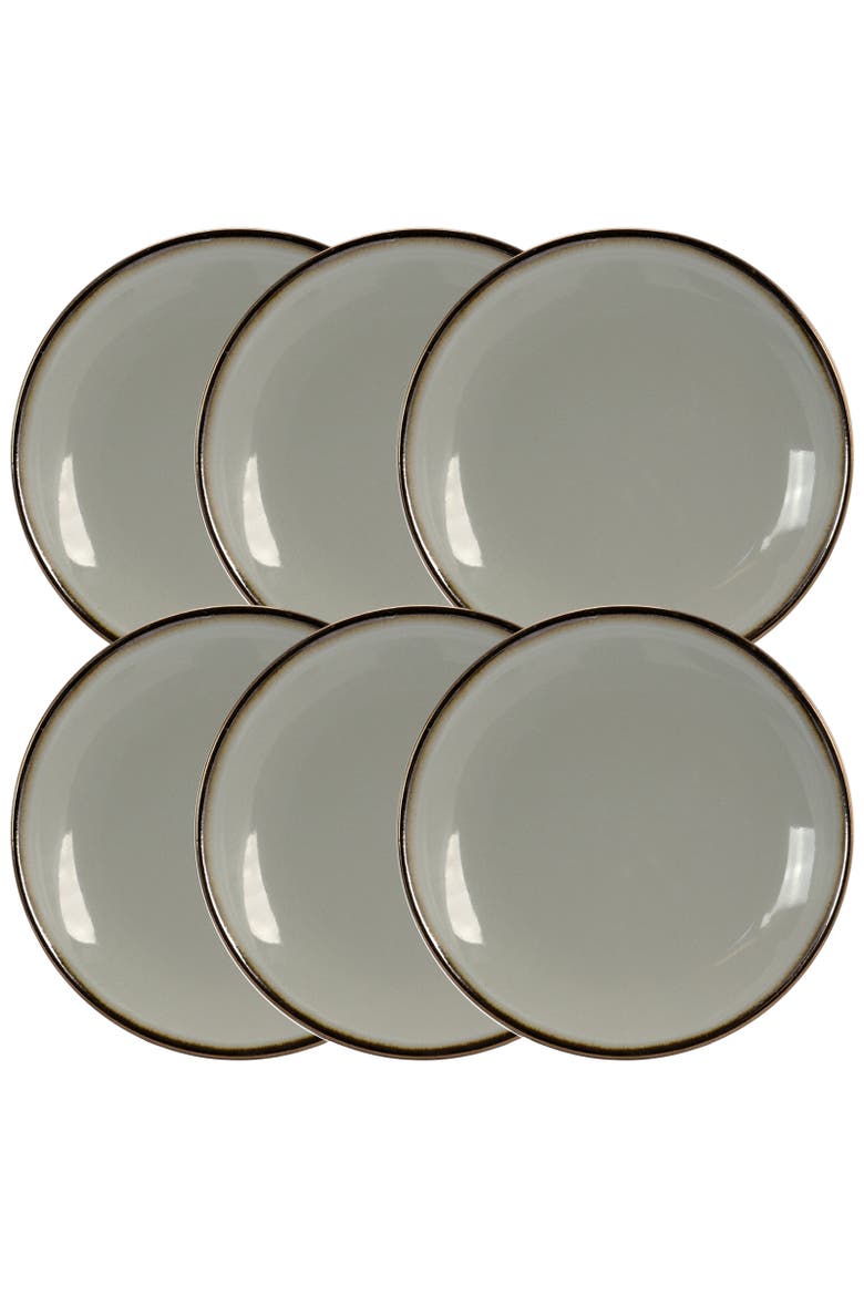 Tahitian Sand 6-Piece Salad Plate Set, Alternate, color, Gray