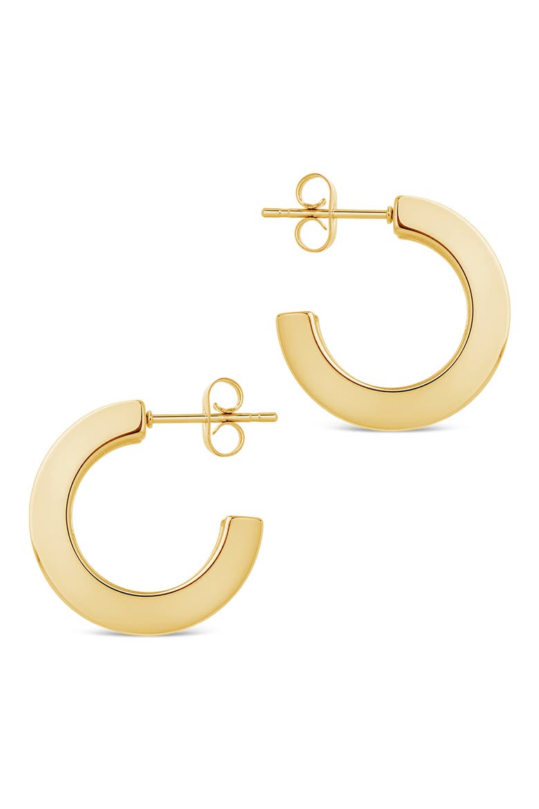 Bold C Hoop Earrings, Alternate, color, GOLD