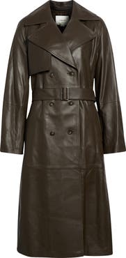 Vince Leather Trench Coat