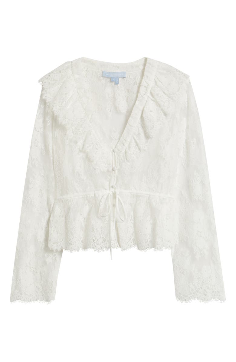 Hill House Home The Zoya Sheer Lace Top, Alternate, color, White