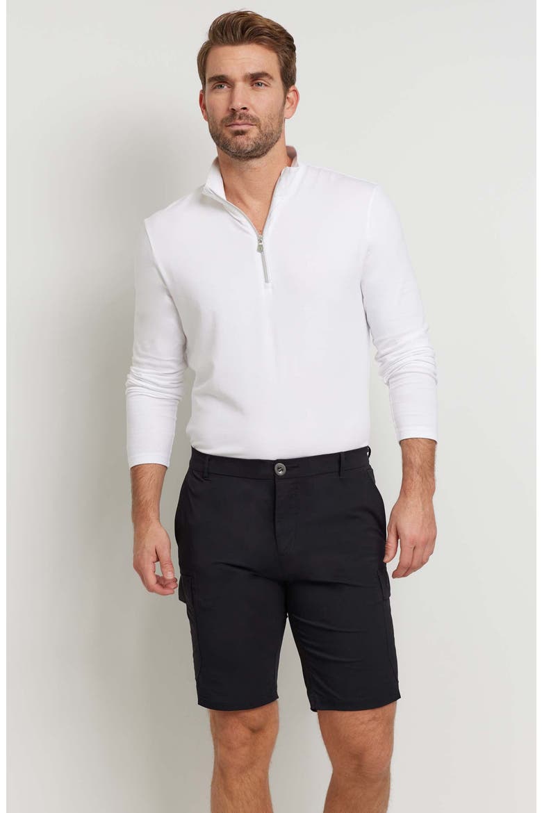 Charlie Zip Pima Top, Main, color, White