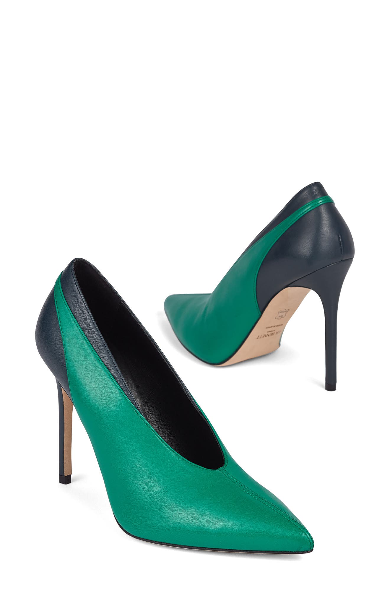 Quinny Two-Tone Pump, Alternate, color, GREEN/ BLUE