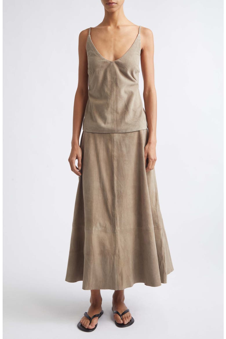 Low Back Suede Tie Top, Alternate, color, EARTH
